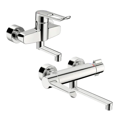 Wall mounted faucets